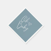 Oh Baby Modern Niedlich Blue Boy Baby Dusche Serviette (Ecke)