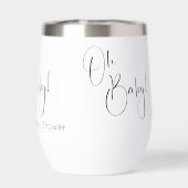 Oh Baby Modern Script Baby Dusche (Rückseite)