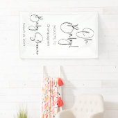 Oh Baby Modern Script Baby Dusche Banner (Insitu)