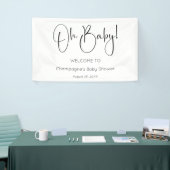 Oh Baby Modern Script Baby Dusche Banner (Messeveranstaltung)