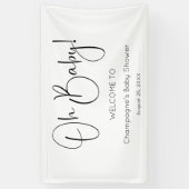 Oh Baby Modern Script Baby Dusche Banner (Vertikal)
