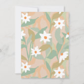 Oh Baby Modern Script Sage Green Boho Baby Dusche Einladung (Rückseite)