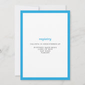 Oh, Baby! Moderne Blue Boy Baby Shower Einladungen (Rückseite)