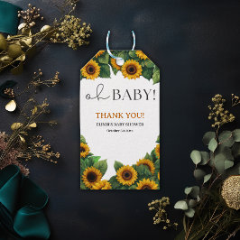 "Oh Baby" Moderne elegante Sonnenblumendusche Geschenkanhänger