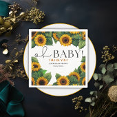 "Oh Baby" Moderne elegante Sonnenblumendusche Serviette