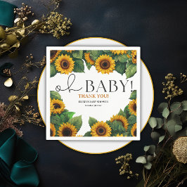 "Oh Baby" Moderne elegante Sonnenblumendusche Serviette