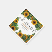 "Oh Baby" Moderne elegante Sonnenblumendusche Serviette (Ecke)