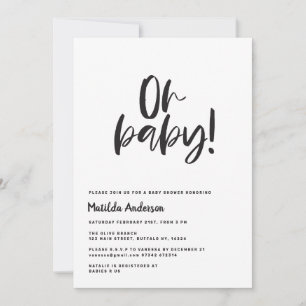 Oh, Baby! Moderne Grafik schwarz, weiß und grün