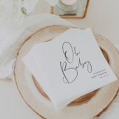 "Oh Baby" Moderne Minimalistische Script Baby Dusc Serviette