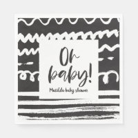 Oh Baby! Modernes, grafisches Babydusche-Party