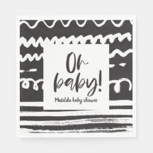 Oh Baby! Modernes, grafisches Babydusche-Party