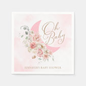 Oh Baby Moon Girl Babyduschpapier Serviette (Vorderseite)