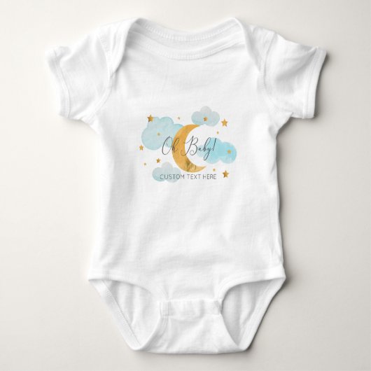 Oh Baby! Moon & Stars Bodysuit Baby Strampler (Vorderseite)