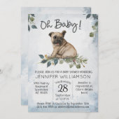 Oh, Baby! Mops Puppy Dog Babydusche Einladung (Vorne/Hinten)