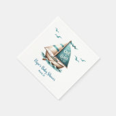 "Oh, Baby" Nautical Baby Shooting Paper Napkin Serviette (Ecke)