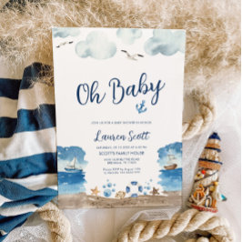 Oh Baby Nautical Baby Shower Einladung