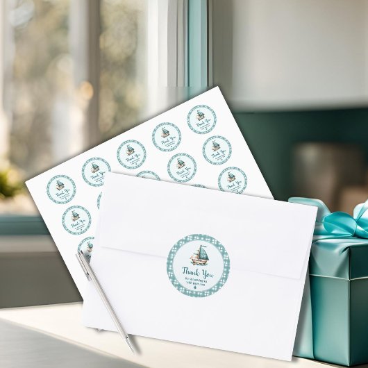 "Oh, Baby" Nautical Danke, dass du Sticker Sailboa