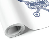 Oh Baby Navy Pram Baby Dusche Geschenkpapier (Rolleneckpunkt)