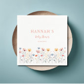 OH BABY! Neue Wildblume | White Baby Dusche Serviette