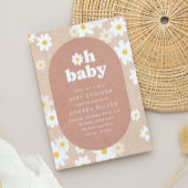 Oh Baby Neutral Daisies Baby Dusche Einladung