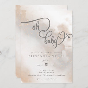 Oh Baby Neutrale Babydusche für Geschlechter Einladung