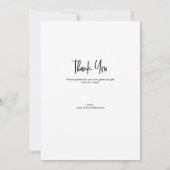 Oh Baby Newborn Photo Modern Script Shower Dankeskarte (Rückseite)