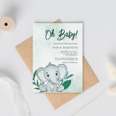 Oh Baby Niedlich Elephant Green Baby Dusche Einladung