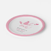 Oh Baby Niedlich Pink Pumpkin Bow Girl Baby Dusche Pappteller (Schrägansicht)