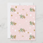 Oh Baby Niedlich Sleeping Sloth Stars Baby Dusche Einladung (Rückseite)