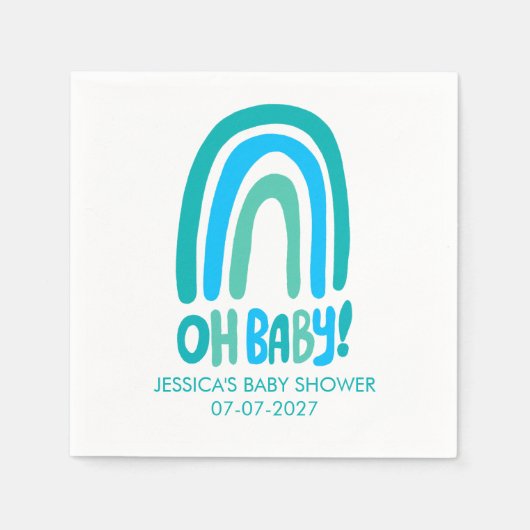 Oh, Baby! Niedliche Rainbow CUSTOM Kinderdusche Serviette (Vorderseite)