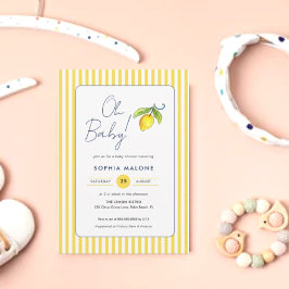 Oh Baby Niedliche Wasserfarbe Lemon Babydusche Einladung