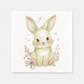 Oh Baby, Olive Green Bunny Pastel Shower Party Serviette (Vorderseite)