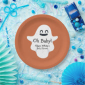 Oh Baby Orange Ghost Halloween Babydusche Pappteller (Party)
