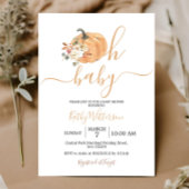 Oh Baby Orange Pumpkin Floral Baby Dusche Einladung