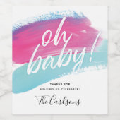 Oh Baby Paint Swash Getränke Label Weinetikett (Einzelnes Label)