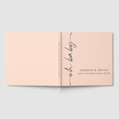 Oh Baby Pale Peach Baby Shower Guest Book Gästebuch (Voll)