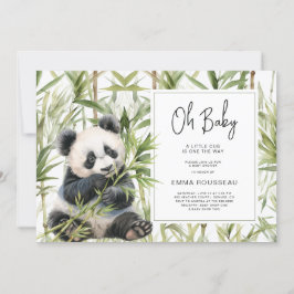 Oh Baby Panda Bear Bamboo Babydusche Einladung