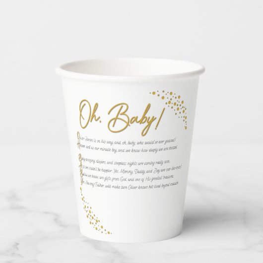 Oh, Baby Paper Cups Pappbecher (Vorderseite)