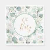 Oh Baby Paper Napkins Eucalyptus Baby Dusche Serviette (Vorderseite)