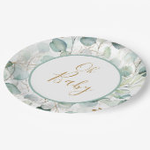 Oh Baby Paper Tellers Eucalyptus Baby Dusche Pappteller (Schrägansicht)