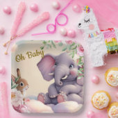 Oh Baby Papier Teller, Elefant und sonnig Pappteller (Party)