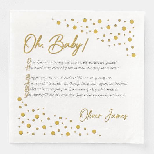 Oh Baby Papiertaschentuch Serviette (Vorderseite)