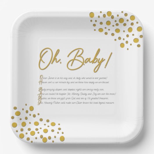 Oh Baby PAPPTELLER (Vorderseite)