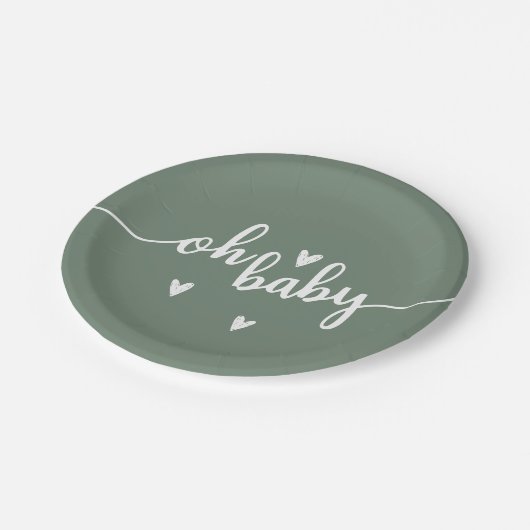 Oh, Baby Pappteller (Schrägansicht)