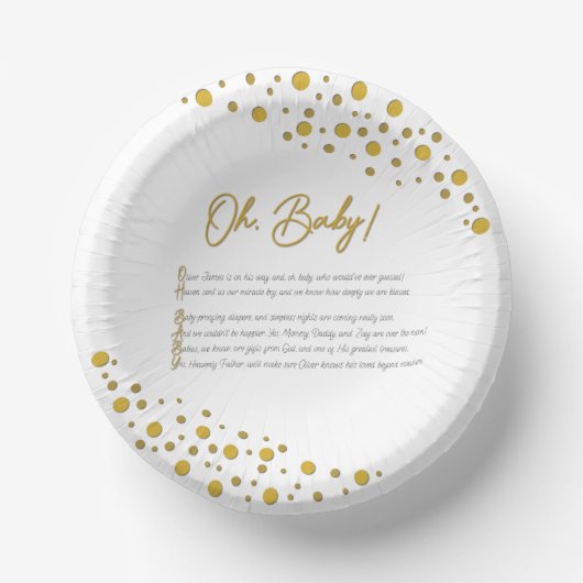 Oh Baby Pappteller (Vorderseite)