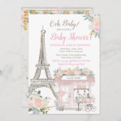 Oh Baby Paris Baby Dusche Brunch Einladung (Vorne/Hinten)