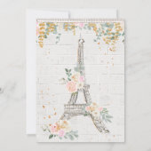 Oh Baby Paris Baby Dusche Brunch Einladung (Rückseite)