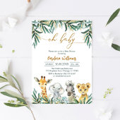 Oh Baby Party Animals Baby Shower Invitation Einladung