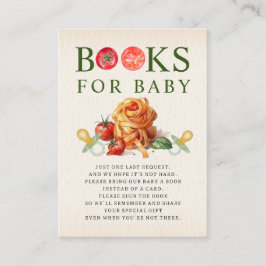 Oh Baby Pasta & Schnullers Babydusche Buchanfrage Begleitkarte