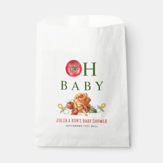 Oh Baby Pasta & Schnullers Babydusche Geschenktütchen (Vorderseite)